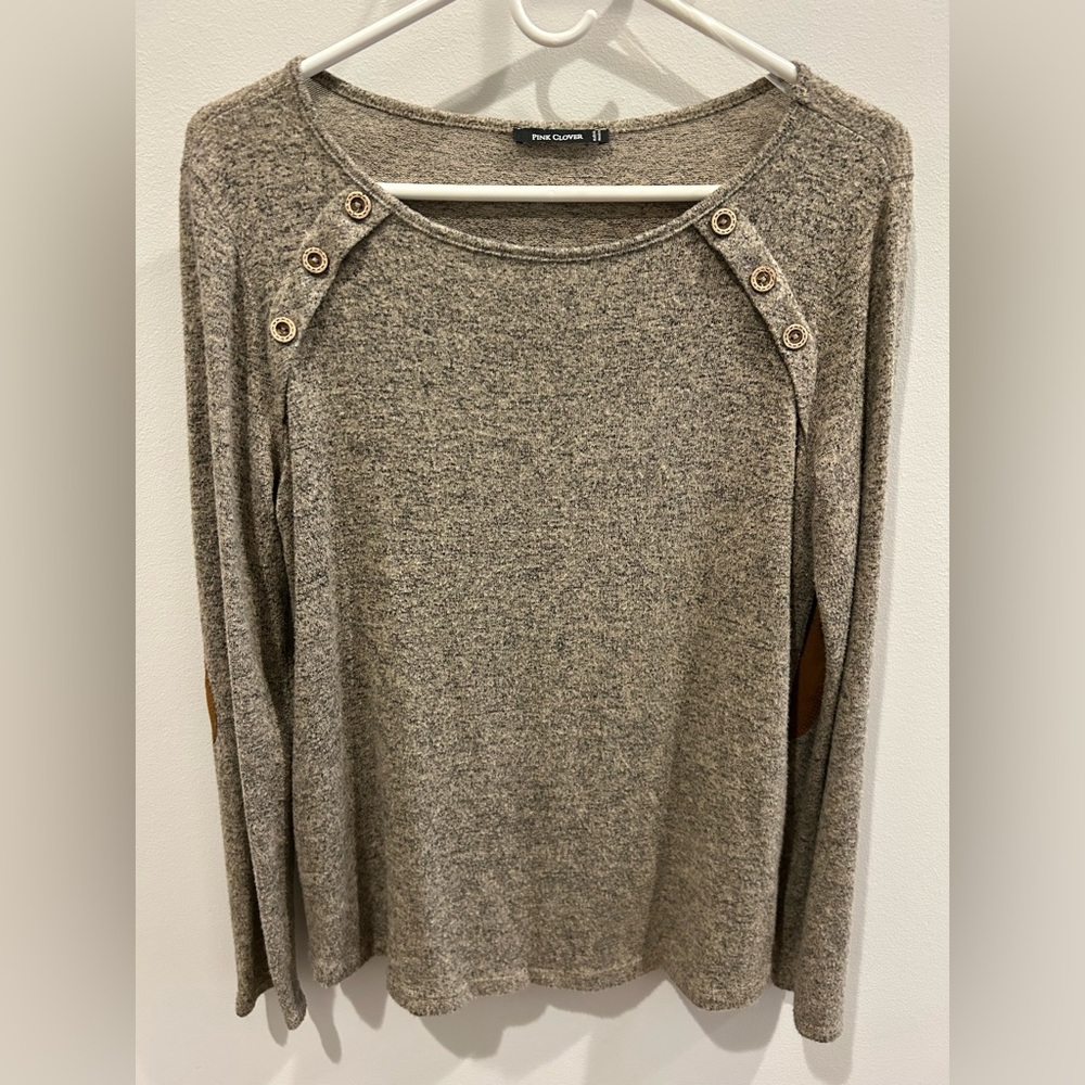 Pink Clover Textured Knit Top